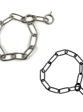 德国进口HS轻型不锈钢幼犬成犬P链德牧马犬罗威纳脖链白色狗慎拍