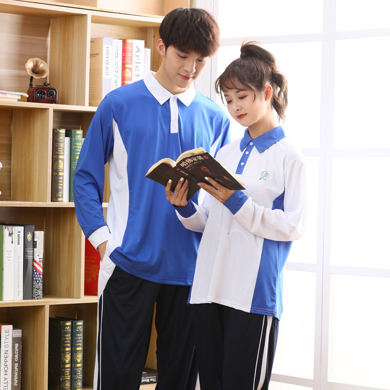 速干校服深圳高中初中春季夏季长袖长裤荆棘鸟套装男女抗菌抗皱服