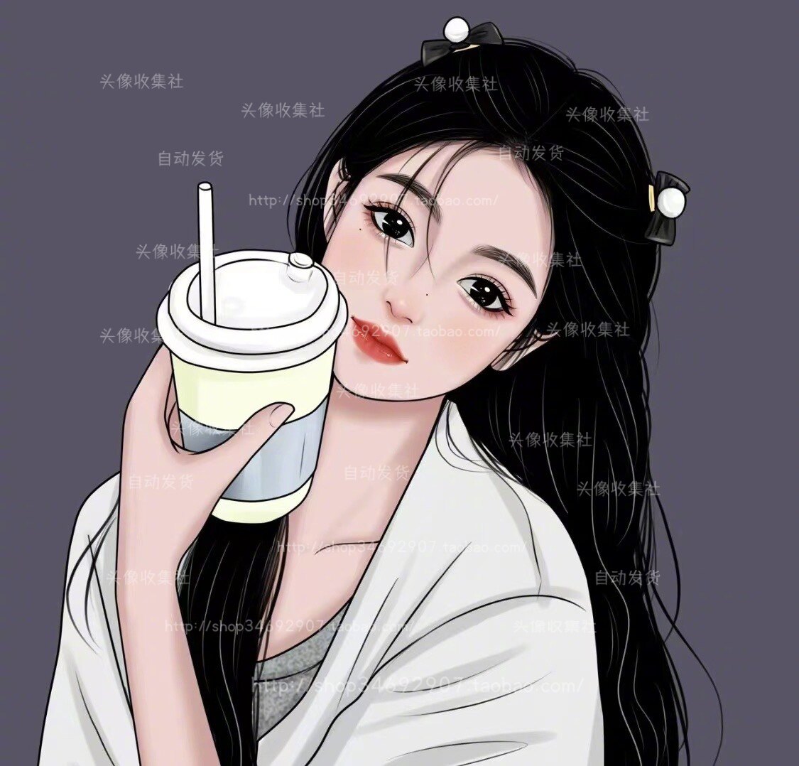 头像 女卡通 动漫 手绘 可爱美女 高清头像  头像收集社 自动发货