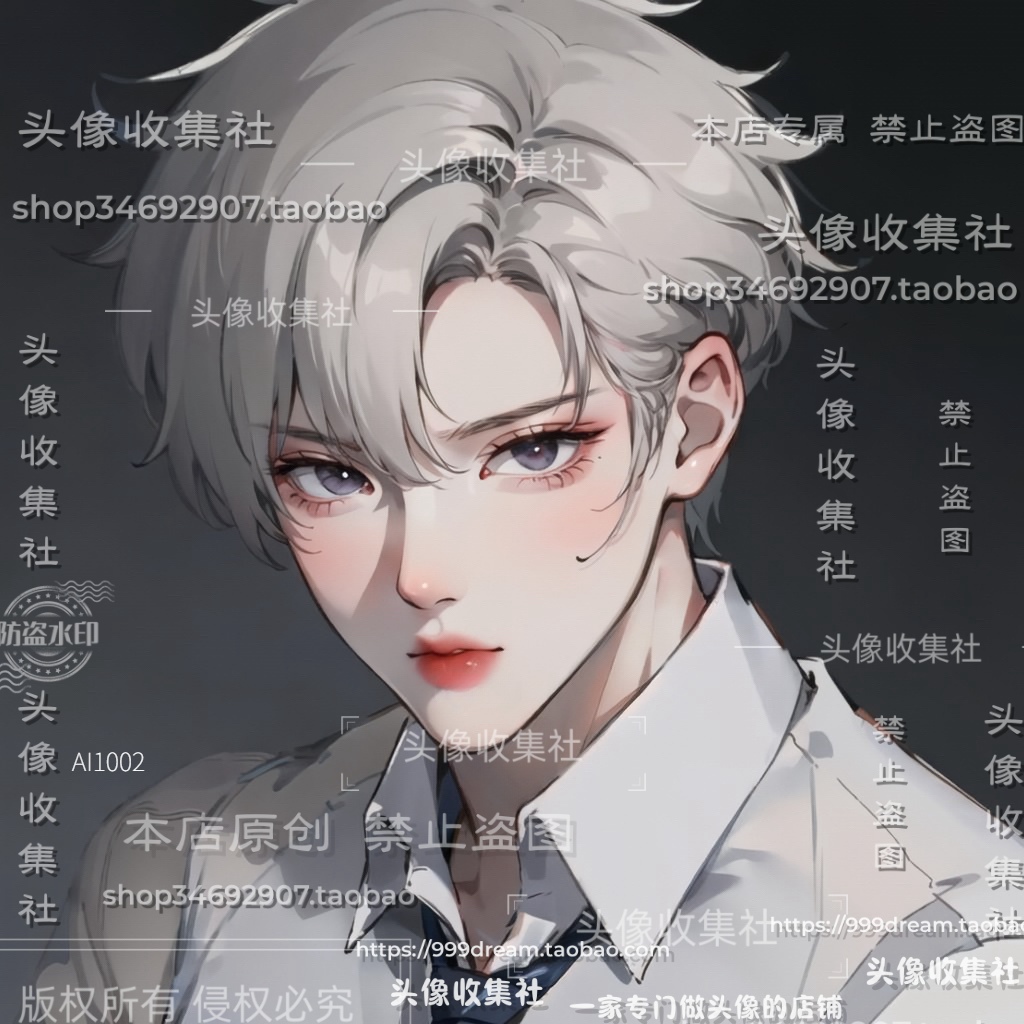 原创头像漫画男头像帅气气质衬衣男人高清图 自动发货 头像收集社