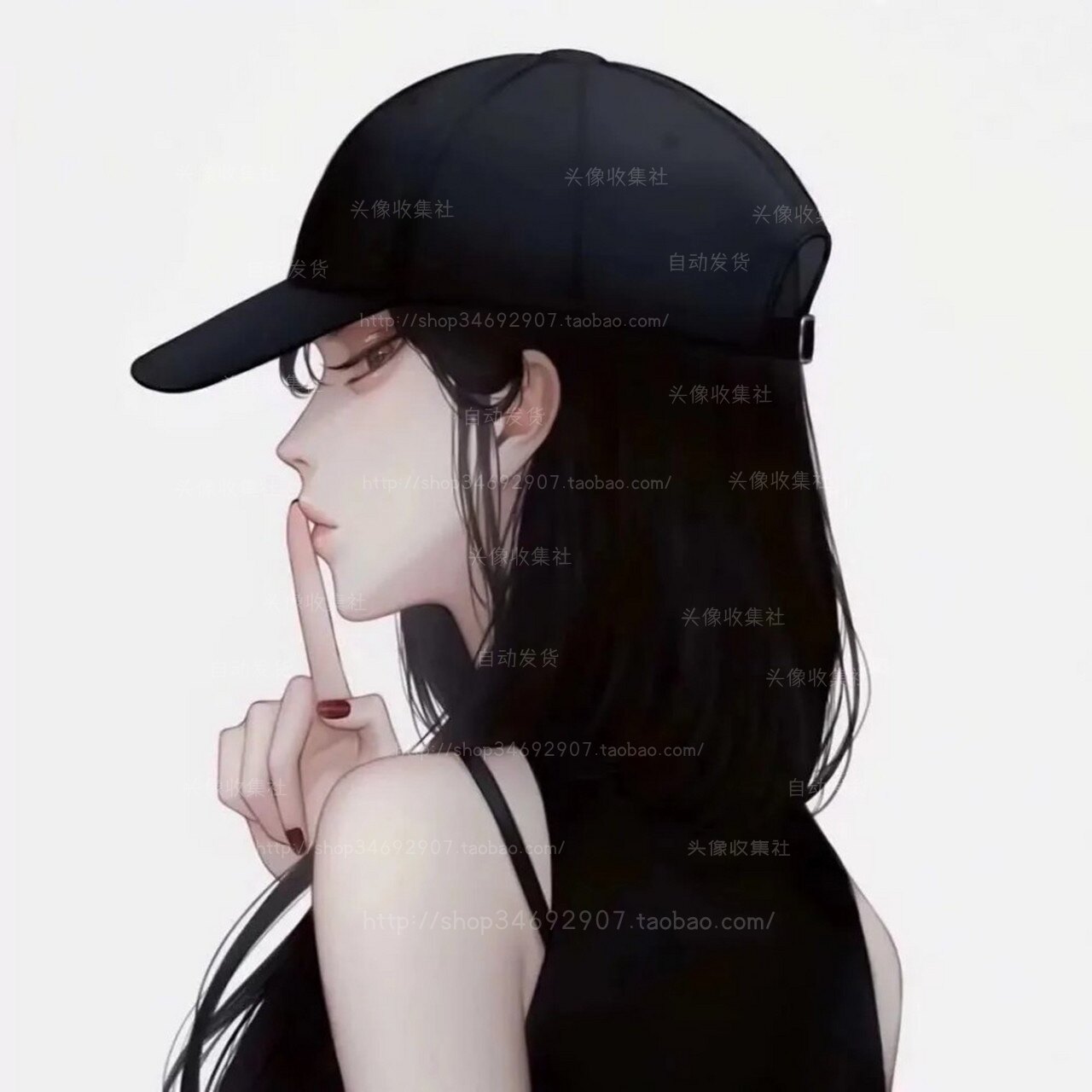 头像 女 卡通 动漫 手绘 个性美女 高清头像 头像收集社 自动发货