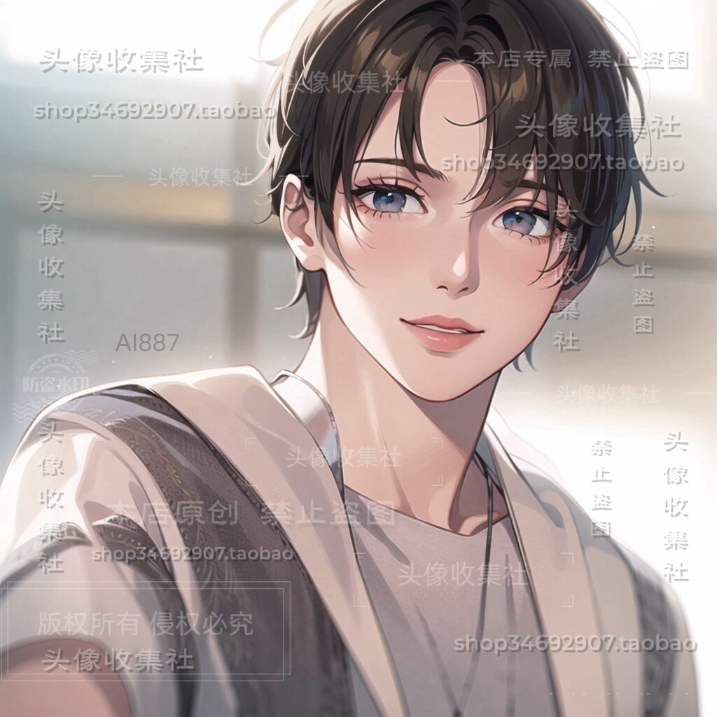 原创头像 原画漫画男孩 二次元男生 高清图 自动发货 头像收集社