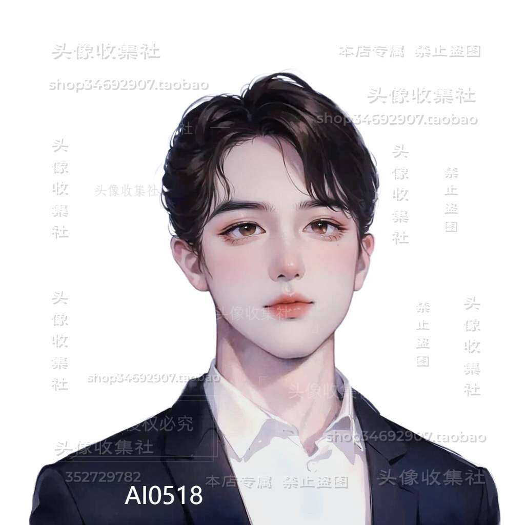 头像男高清图片 卡通动漫手绘 职业气质男生 头像收集社 自动发货