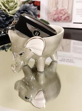 门口创意招财玄关陶瓷手表摆件