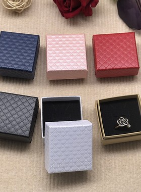 钻石纹珠宝首饰包装盒定制定做