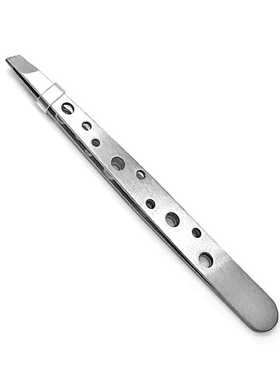 九孔眉夹不锈钢美容养发拔白头发斜口镊子夹假睫毛拔胡子修眉毛钳