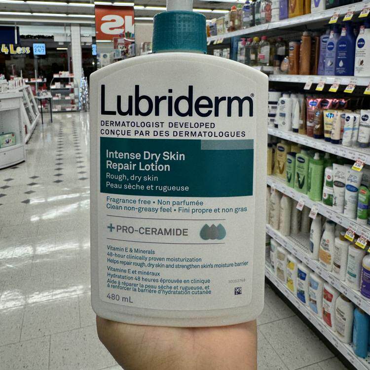 加拿大发货Lubriderm温和滋润保湿乳液低敏含神经酰胺VE身体乳