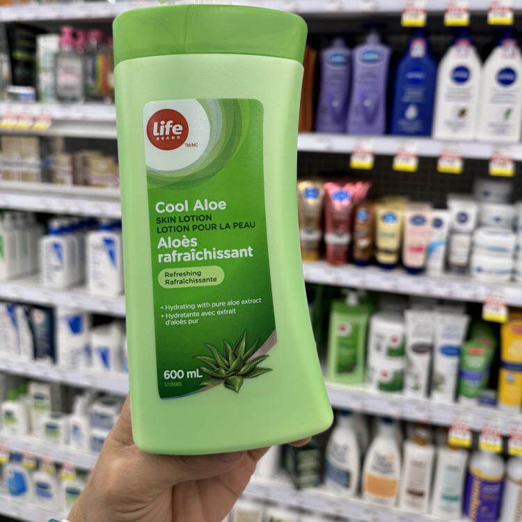 直邮加拿大发货药房LIFE Aloe天然清爽芦荟乳液保湿轻盈滋润600ml