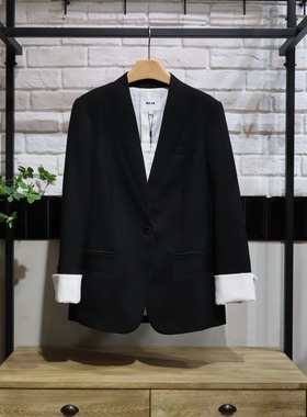 MRER莫乂义 春季新款简约百搭一粒扣西装外套女R5C30485专柜正品