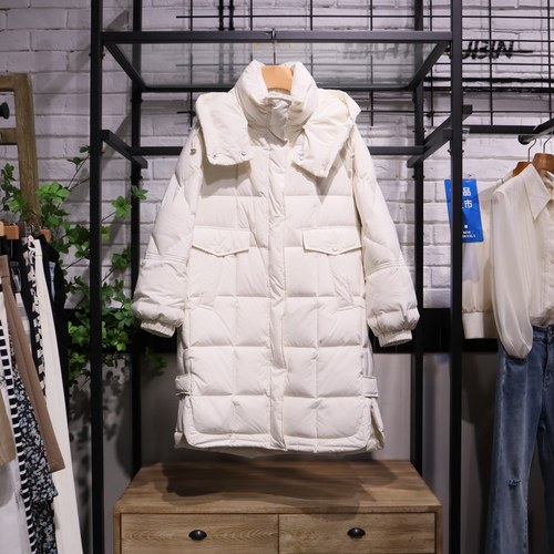 MRER莫乂义2025冬季新款韩版宽松开叉羽绒服外套专柜正品R3D04924