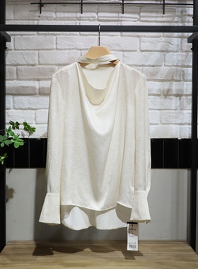 MRER莫乂义 春季新款系带长袖优雅文艺范衬衫R5A24511专柜正品