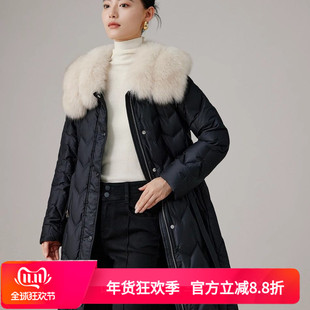 YSING衣香丽影2025冬季新款时尚大毛领羽绒服YYR51310336专柜正品