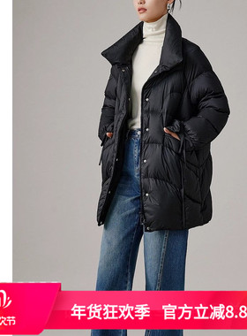 YSING衣香丽影2025冬新款韩版宽松中长羽绒服YYR32310331专柜正品