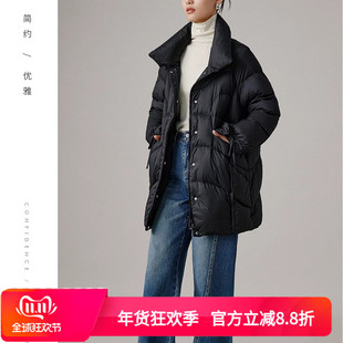 YSING衣香丽影2025冬新款韩版宽松中长羽绒服YYR32310331专柜正品