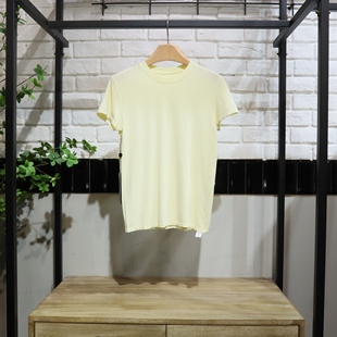 MRER莫乂义 春季新款纯色简约圆领套头T恤上衣R5A83711专柜正品