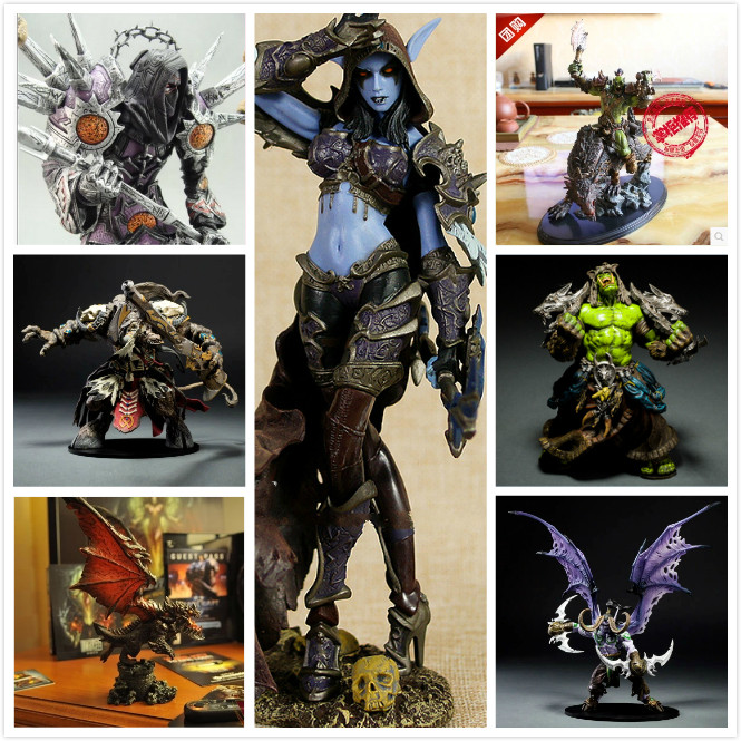 wow正版魔兽世界盗贼骑士术士法师战士dota手办模型公仔玩偶摆件