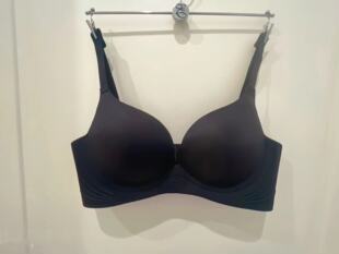 韩国EBLIN黑色上托侧收薄款无钢圈聚拢舒适无痕性感女士光面文胸