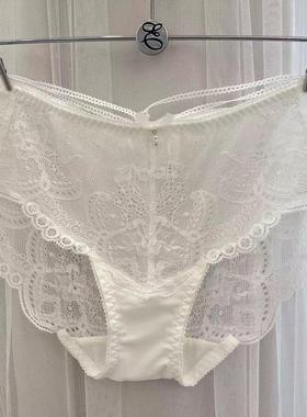 速发韩国EBLIN清新时尚气质修身透气软蕾丝性感精致舒适女平角裤