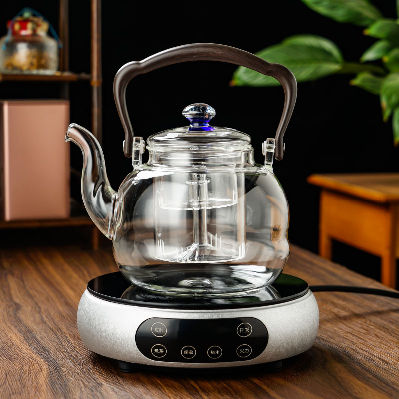 耐高温煮茶壶提梁一体壶茶水分离