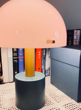 宜家 诺德茂思 便携LED灯电池供电淡粉红色/深灰绿色26 厘米