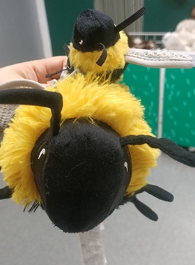 正品宜家家居IKEA思克蒂瓦迷你大黄蜂/黑色黄毛绒玩具蜜蜂8-21cm