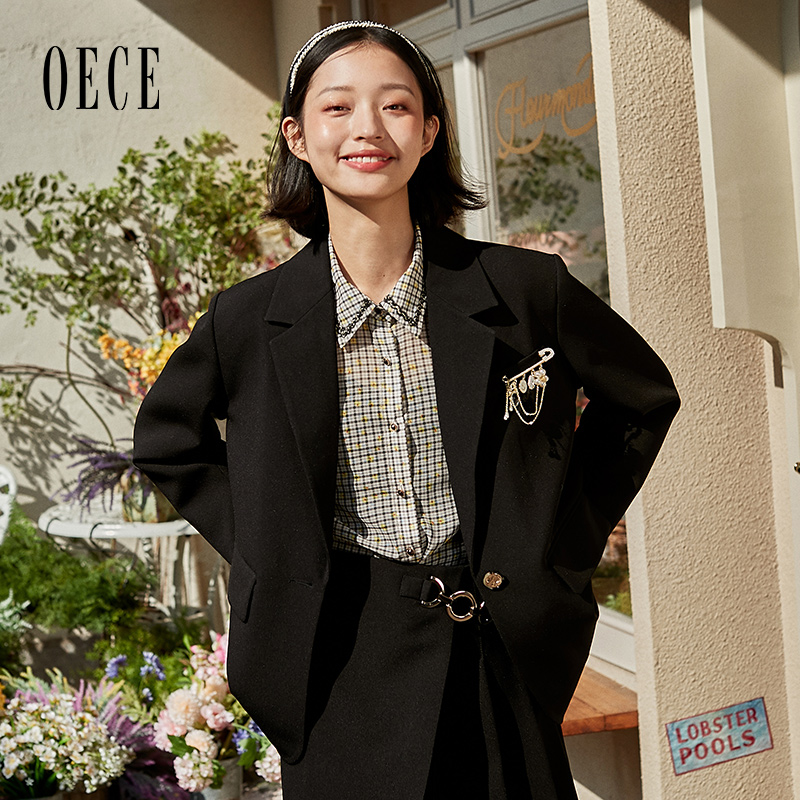 oece春装新款高级感港风小西服