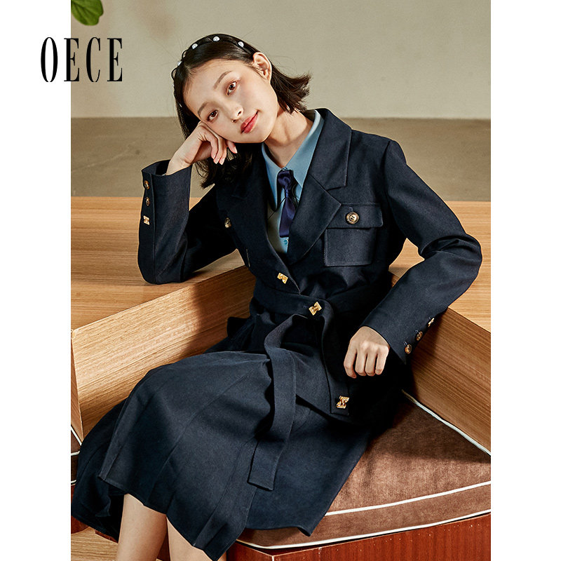 Oece气质小西装秋女装复古港味西服新款女士休闲外套春秋