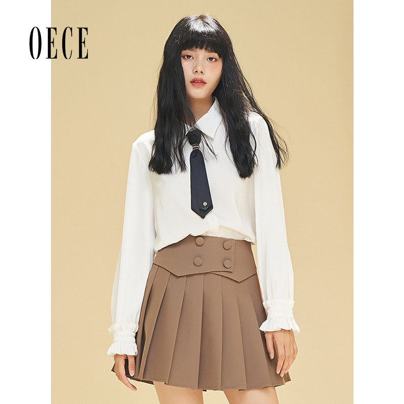 Oece冬装新款女装通勤气质衬衫