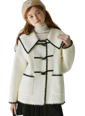oece甜美设计感小众毛呢外套