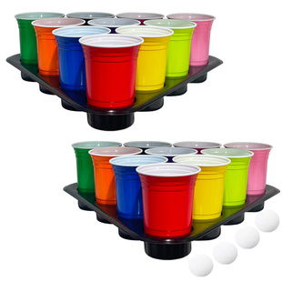 16盎司beerpong游戏套盒color party cups托盘啤酒乒乓红色派对杯