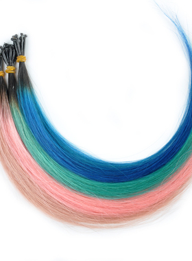 真人发彩色挂耳染挑染8D接头发巴黎画染渐变色隐形无痕接发DIY