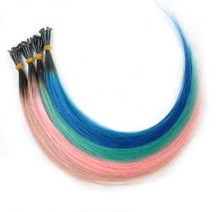 真人发彩色挂耳染挑染8D接头发巴黎画染渐变色隐形无痕接发DIY