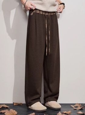 男士休闲裤fact裤子美式直筒or卫裤 保暖宽松秋冬新款潮牌厚款长