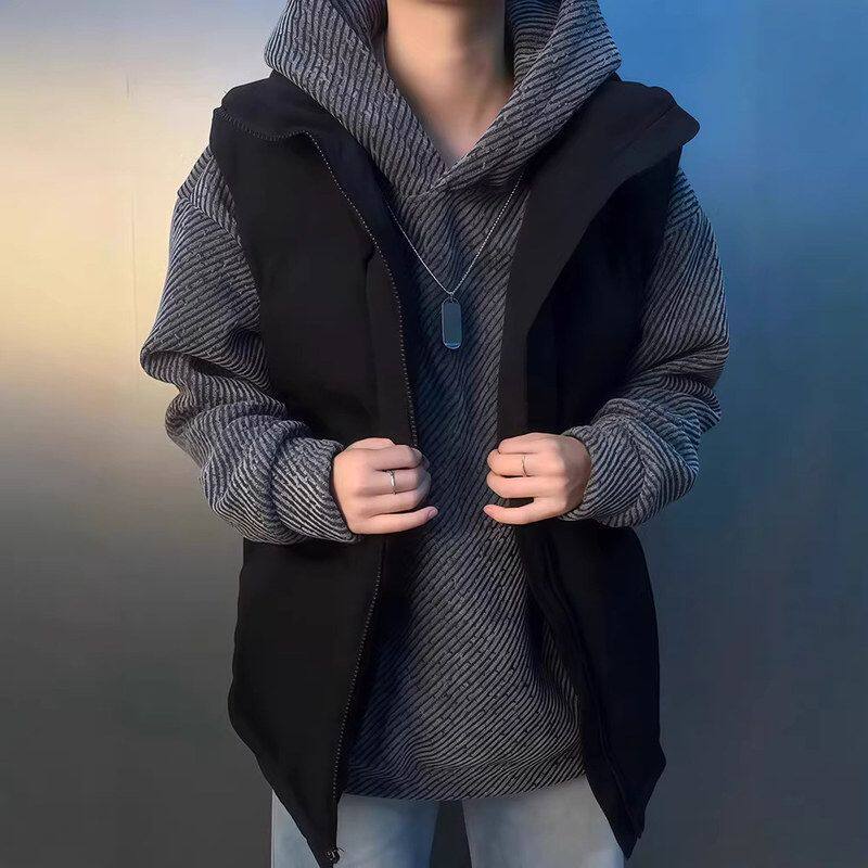 香风小搭anfit卫衣连帽叠雪尼尔男款lec加绒重磅马甲外套内穿硬挺