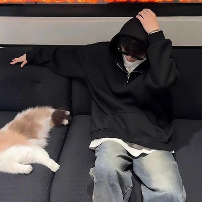 大帽子黑色美式硬挺重磅设计