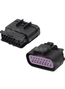 16P适用别克雪佛兰大灯连接器插头15326868防水公母对接15326863