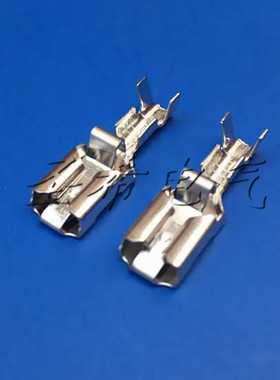 DJ624-D6.3B 6.3系列端子 镀锡插簧 接线铜端子 接插件端子100只