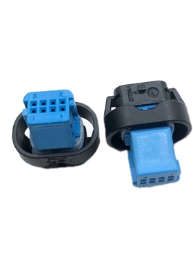 适用于宝马新款 ICAM摄像头插头8孔 倒车摄像机的插头8P连接器蓝