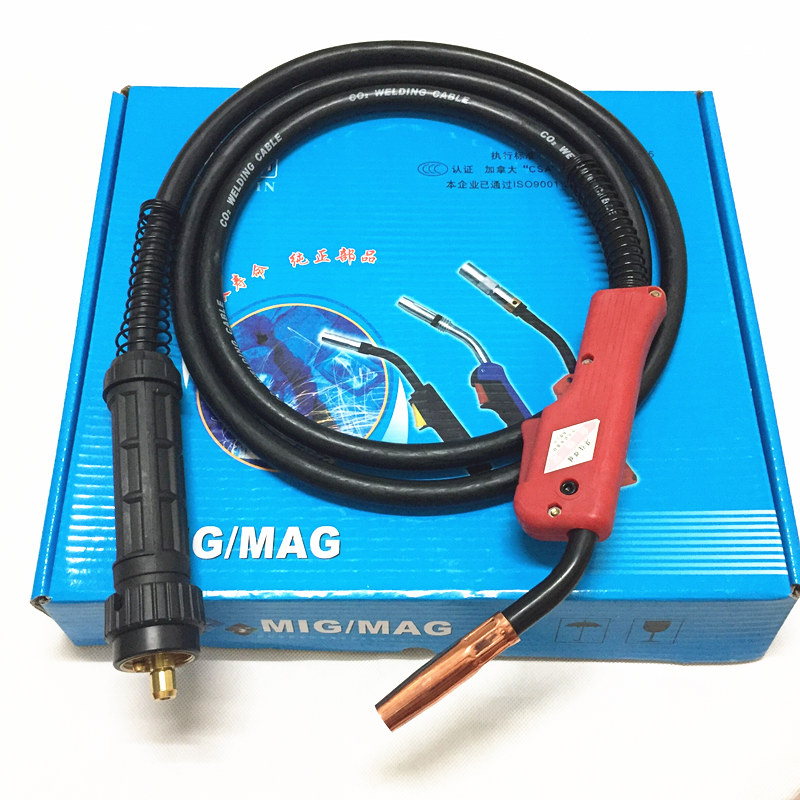 CO2二氧化碳气保焊机焊枪配件200A保护套连接杆弯管200A5米焊枪线