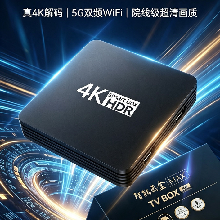 2026新款网络电视机顶盒4k全网通电视盒子智能高清家用播放器wifi