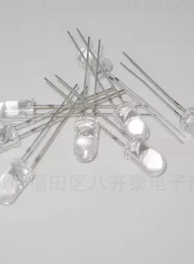 LED发光二极管 5mm 白发红 长脚 红色光 F5红灯 1000个/包