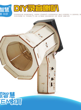 DIY木质录音扩音器STEM教具