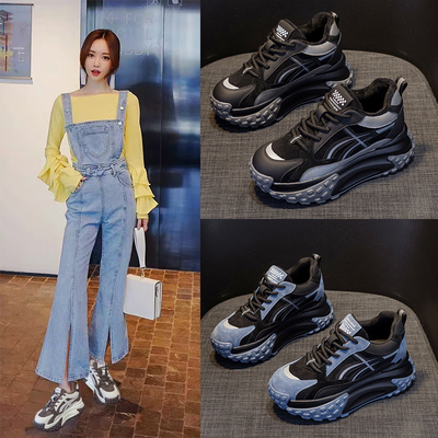 休闲厚底休闲运动鞋女真皮