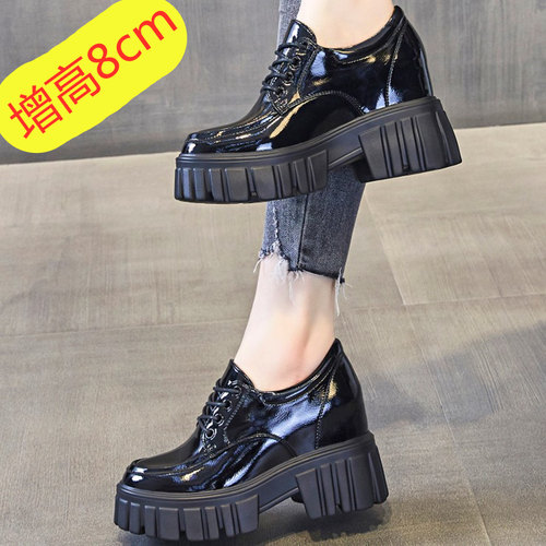 小黑鞋春天小个子配裙子春的鞋子