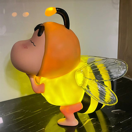 优质升级版蜜蜂小新拍拍发光夜灯