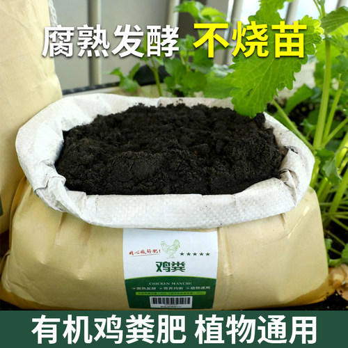 纯鸡粪腐熟种菜家庭阳台盆栽花卉