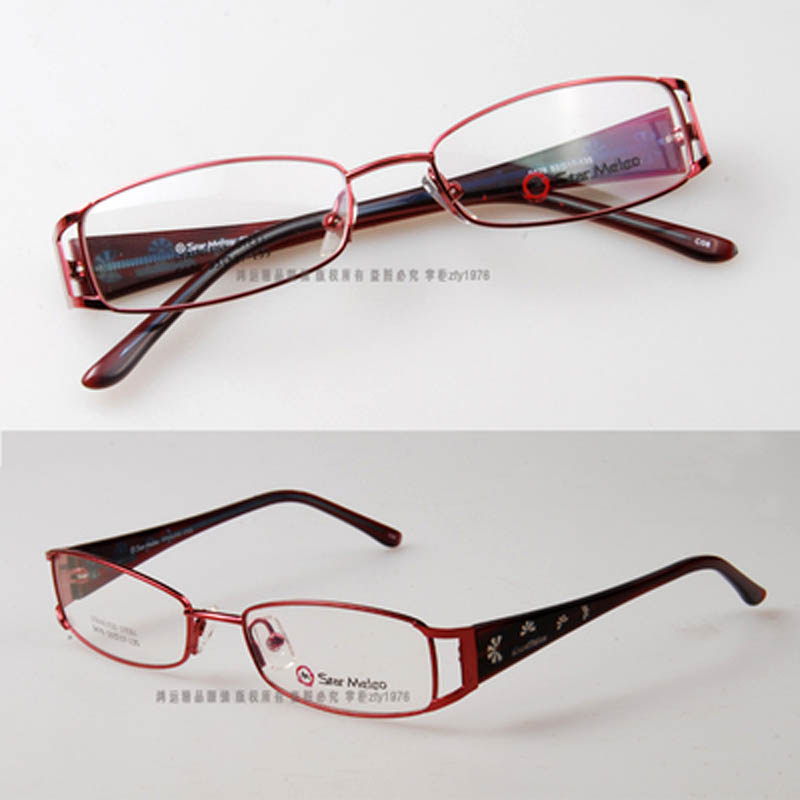 专柜正品  合金 板材全框近视眼镜架 眼镜框架 眼睛女款676