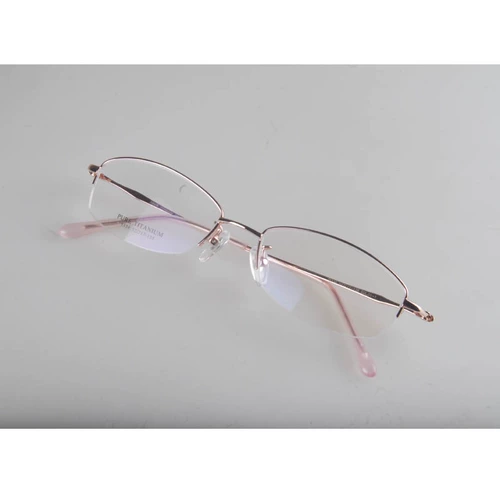 Подлинный Bonnie Pure Titanium Half -Frame с близким видением, модная ультра -световая модная инкрустация женских очков рамки для глаз 5338