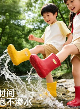 本进口儿童雨鞋防滑耐磨新款水鞋