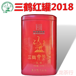 三鹤红罐2018版 200克陈年黑茶叶老茶广西梧州茶厂 特级六堡茶罐装